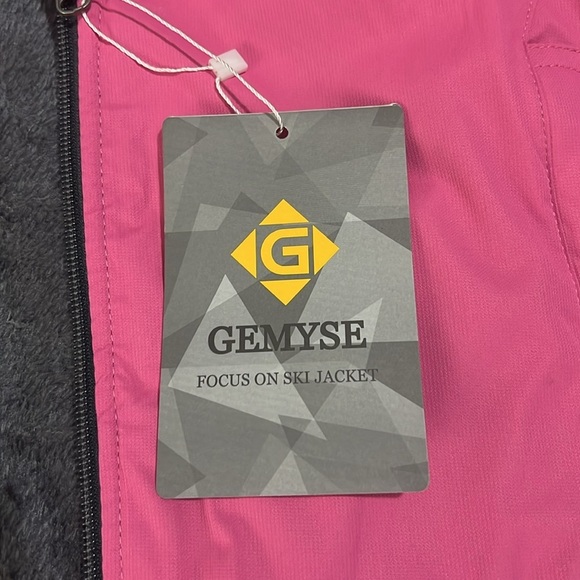 GEMYSE Jacket Girl's Large Pink Waterproof Ski Snow Hooded Fleece Lined Winter - Picture 13 of 17